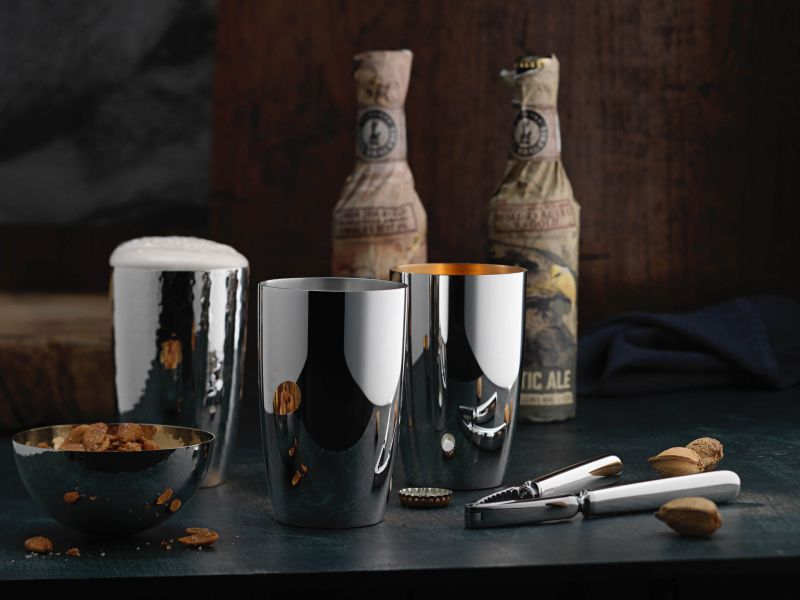 Robbe & Berking Dante Bierbecher / Longdrinkbecher (90g versilbert, innenvergoldet) Räumungsverkauf