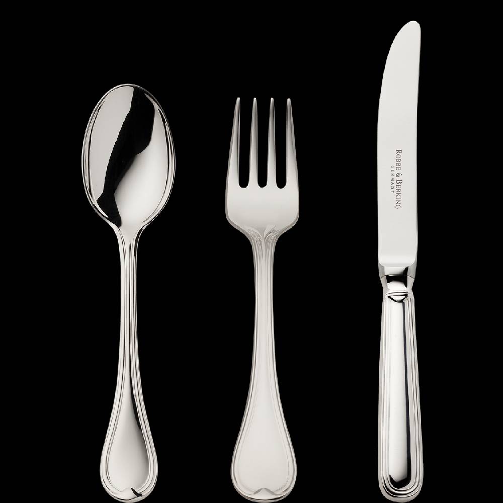 Robbe & Berking Classic-Faden 3 tlg. Kinderbesteck (925 Sterlingsilber)