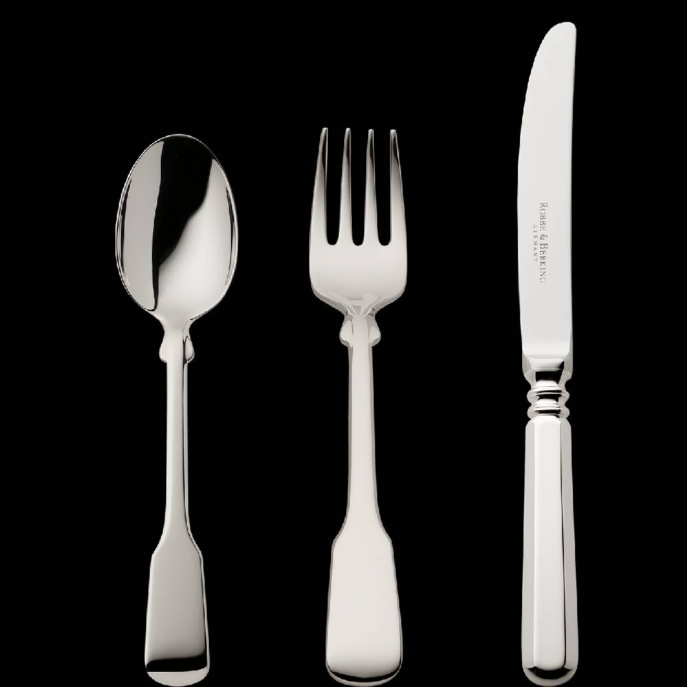 Robbe & Berking Alt-Spaten 3 tlg. Kinderbesteck (925 Sterlingsilber)