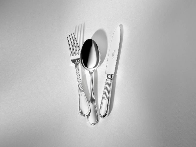 Robbe & Berking Belvedere Tranchiermesser Frozen Black (150 g massiv versilbert) 50% Rabatt für begrenzte Zeit