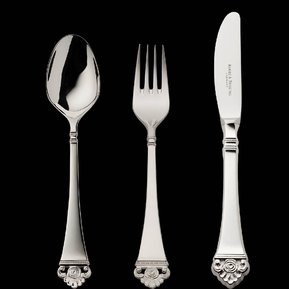 Robbe & Berking Rosenmuster 3 tlg. Kinderbesteck (925 Sterlingsilber)