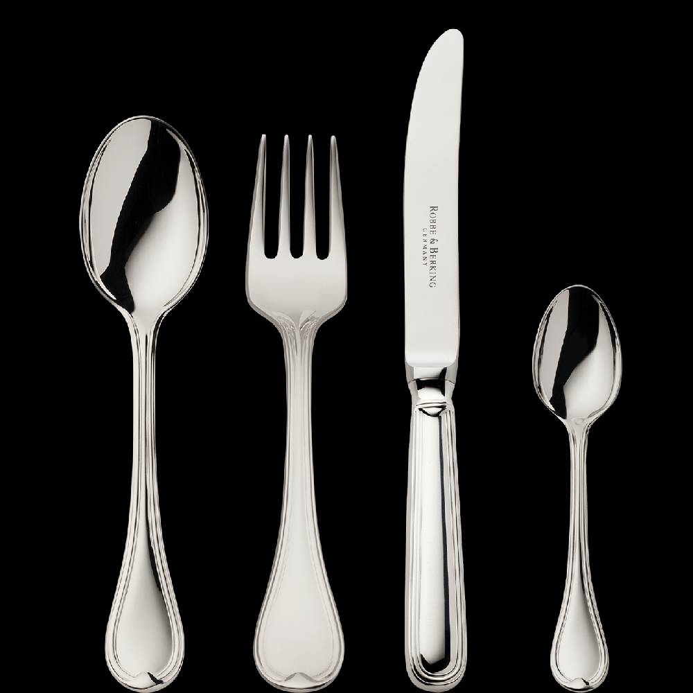 Robbe & Berking Classic-Faden 4 tlg. Kinderbesteck (925 Sterlingsilber)