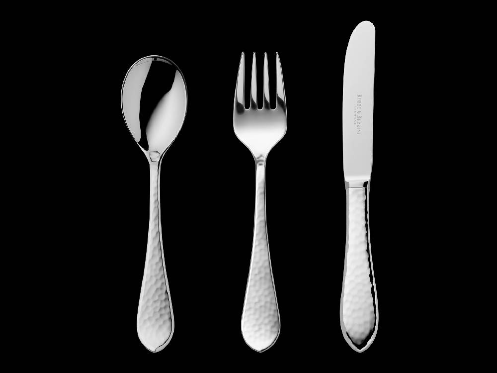 Robbe & Berking Martelé 3 tlg. Kinderbesteck (925 Sterlingsilber)