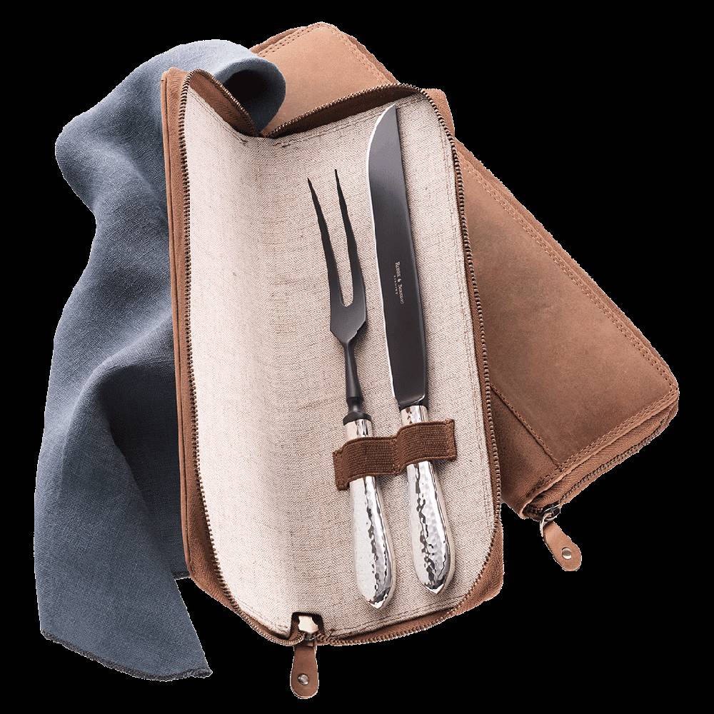Robbe & Berking Martelé Tranchierset "Frozen Black" 2tlg. (150g massiv versilbert) Fabrik Onlineshop