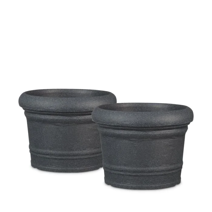 Scheurich Formia 2er Blumentöpfe Set - Schwarz Granit Bis zu 55% Rabatt