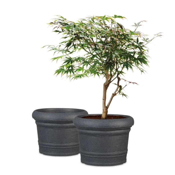 Scheurich Formia 2er Blumentöpfe Set - Schwarz Granit Bis zu 55% Rabatt