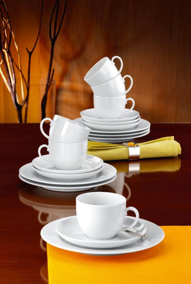 Seltmann Weiden Rondo/Liane Kaffeeservice 18-teilig weiss Blitzverkäufe