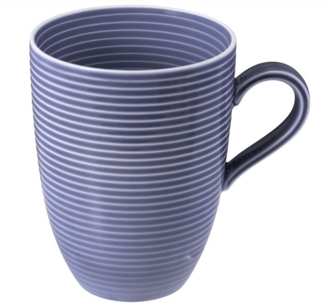 Seltmann Weiden Beat Becher mit Henkel 0,35 l mit Relief Color Glaze Fliederblau Große Rabatte
