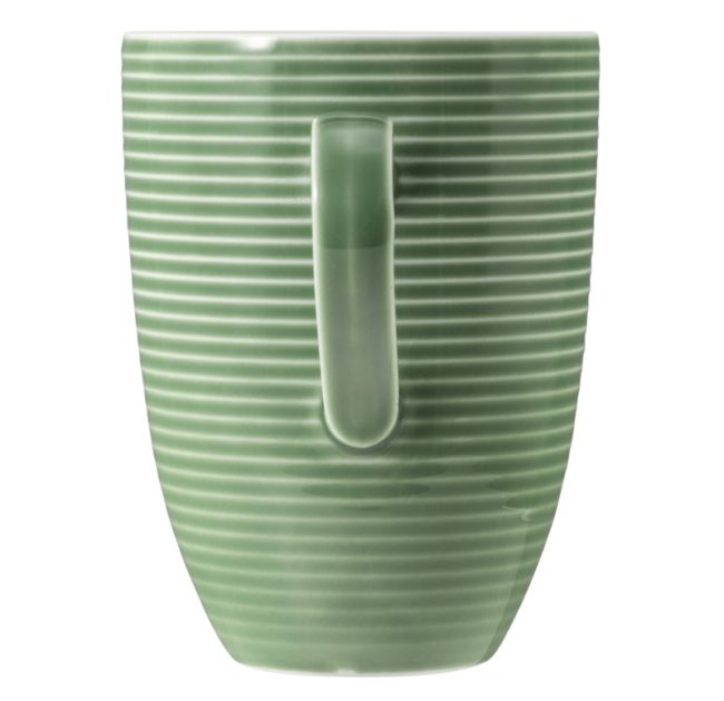 Seltmann Weiden Beat Becher mit Henkel 0,35 l mit Relief Color Glaze Salbeigrün Bestseller