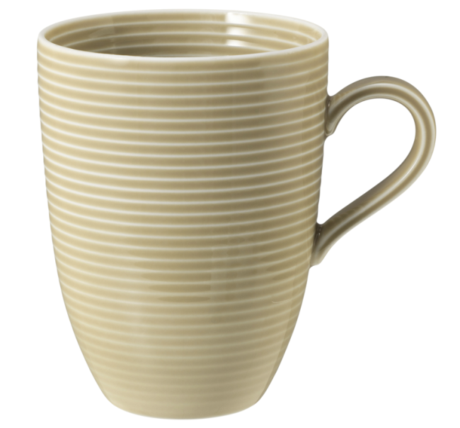 Seltmann Weiden Beat Becher mit Henkel 0,35 l mit Relief Color Glaze Sandbeige Saisonale Angebote