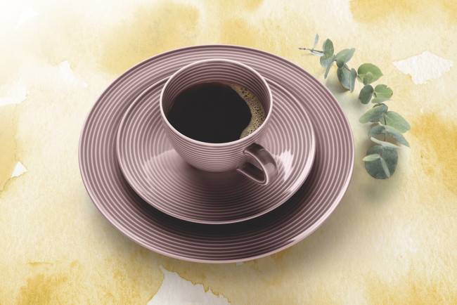 Seltmann Weiden Beat Brotteller rund 17 cm Color Glaze Altrosa Räumungsverkauf