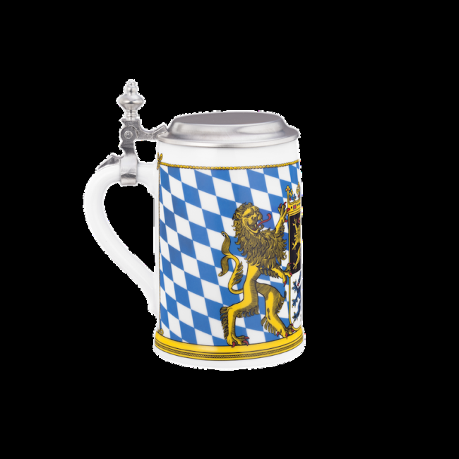Seltmann Weiden Compact Bierkrug mit Deckel 0,63 l Bayern Fabrikpreis