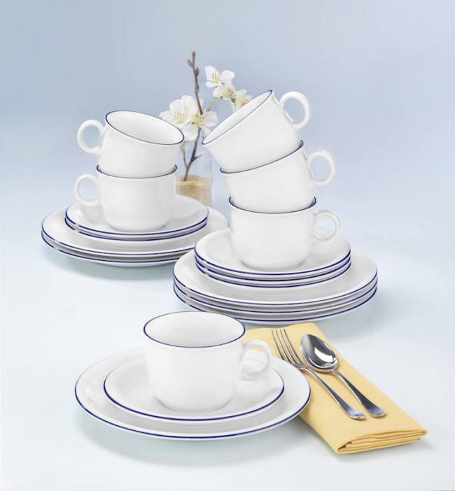 Seltmann Weiden Compact Kaffeeservice 18-teilig Blaurand Vatertagsangebot