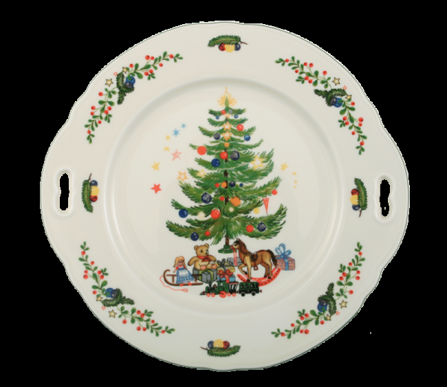 Seltmann Weiden Marie-Luise Kuchenplatte mit Griff 27 cm Weihnachten