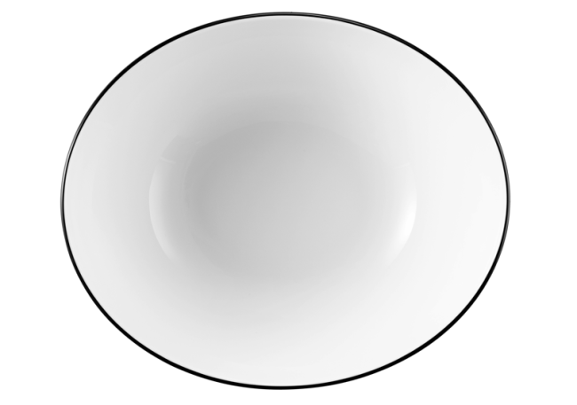 Seltmann Weiden Modern Life Schüssel oval 25,5 cm Black Line Tiefpreis
