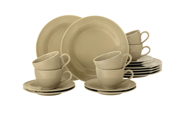 Seltmann Weiden Beat Kaffeeservice 18-teilig Color Glaze Sandbeige 50% Rabatt für begrenzte Zeit