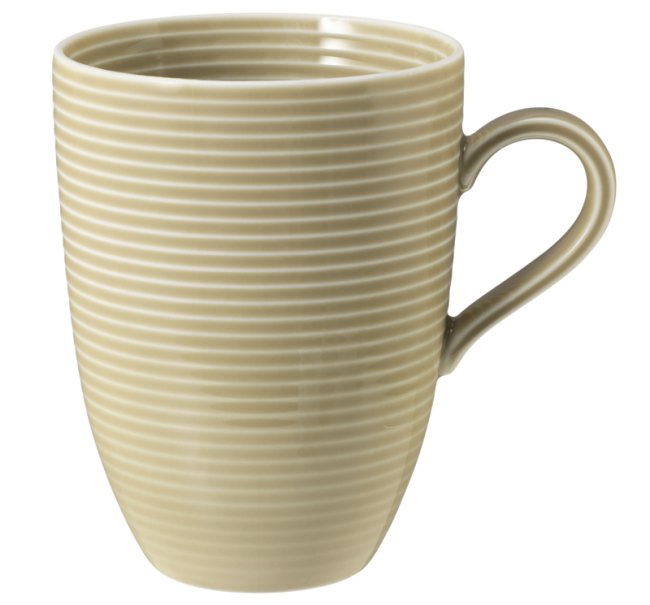 Seltmann Weiden Beat Becher mit Henkel 0,35 l mit Relief Color Glaze Sandbeige im Angebot