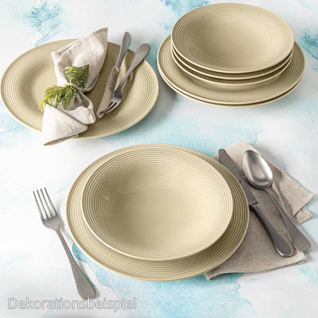 Seltmann Weiden Beat Speiseteller rund 27,5 cm Color Glaze Sandbeige Blitzverkäufe