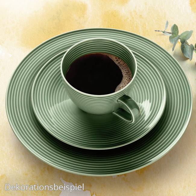 Seltmann Weiden Beat Kaffeeservice 18-teilig Color Glaze Salbeigrün Fabrikpreis