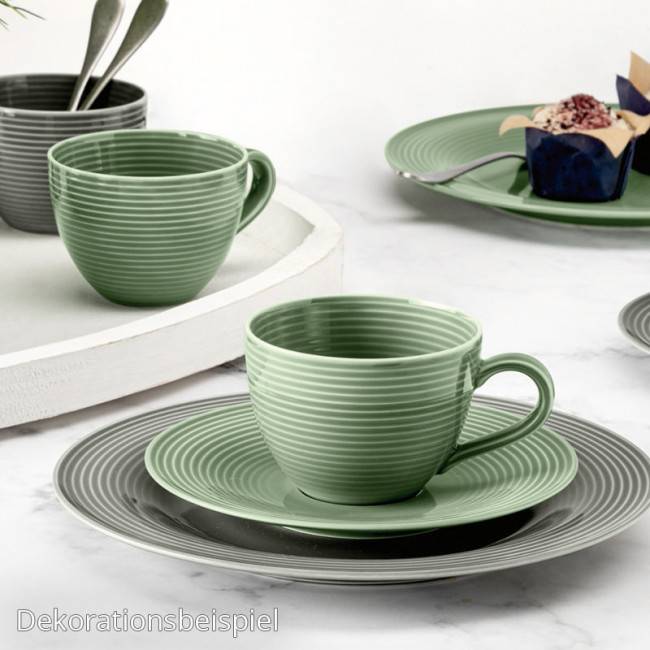 Seltmann Weiden Beat Kombi-Untertasse groß 16,5 cm Color Glaze Salbeigrün Preisnachlass
