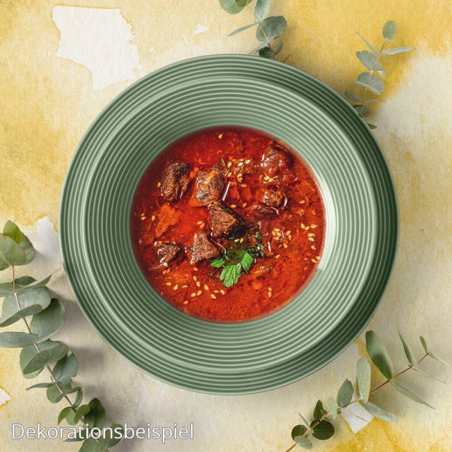 Seltmann Weiden Beat Suppenteller rund 22,5 cm Color Glaze Salbeigrün Osterangebot