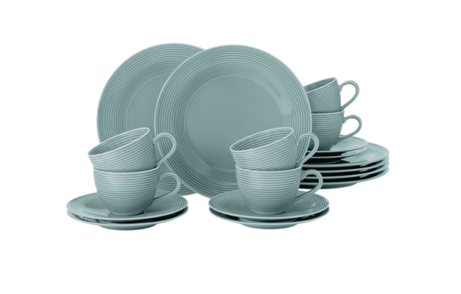 Seltmann Weiden Beat Kaffeeservice 18-teilig Color Glaze Arktisblau Riesige Ersparnisse