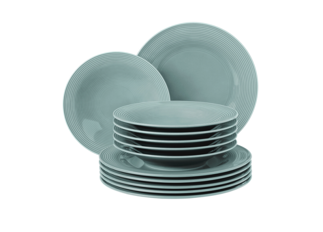 Seltmann Weiden Beat Tafelservice 12-teilig Color Glaze Arktisblau VIP-Rabatte