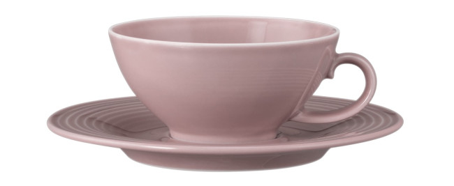 Seltmann Weiden Beat Kombi-Untertasse groß 16,5 cm Color Glaze Altrosa Fabrikladen