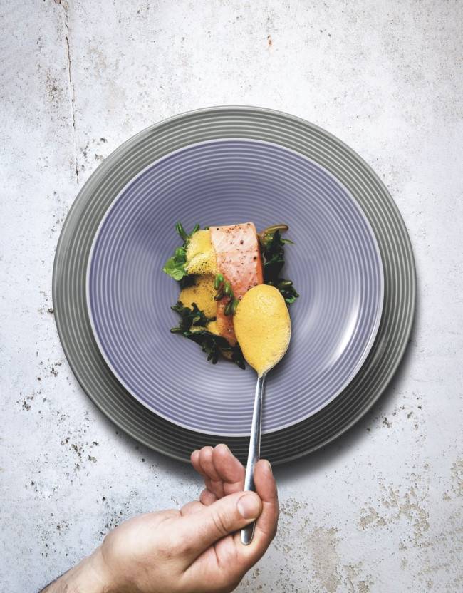 Seltmann Weiden Beat Tafelservice 12-teilig Color Glaze Fliederblau im Angebot