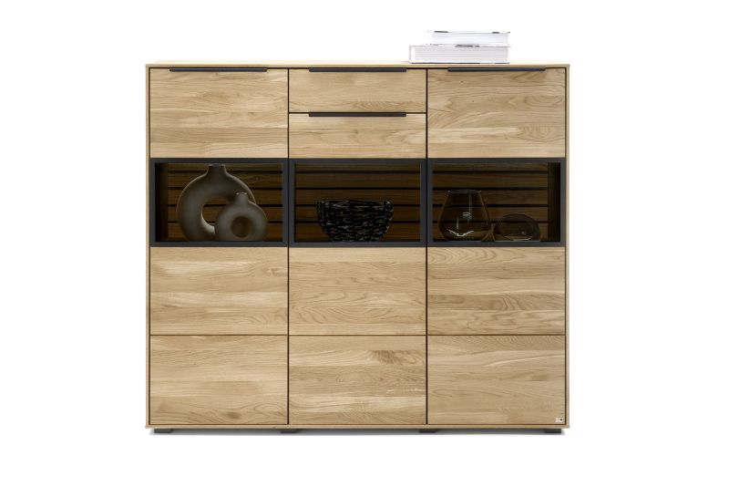 set one by Musterring Highboard Jackson Massivholz natur | Fabrikladen