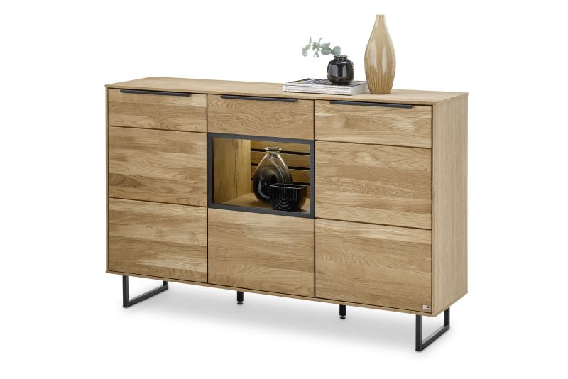 set one by Musterring Sideboard Jackson Massivholz natur | Begrenzt auf 3 Tage