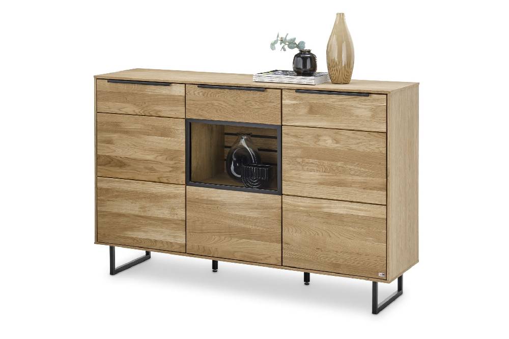 set one by Musterring Sideboard Jackson Massivholz natur | Begrenzt auf 3 Tage