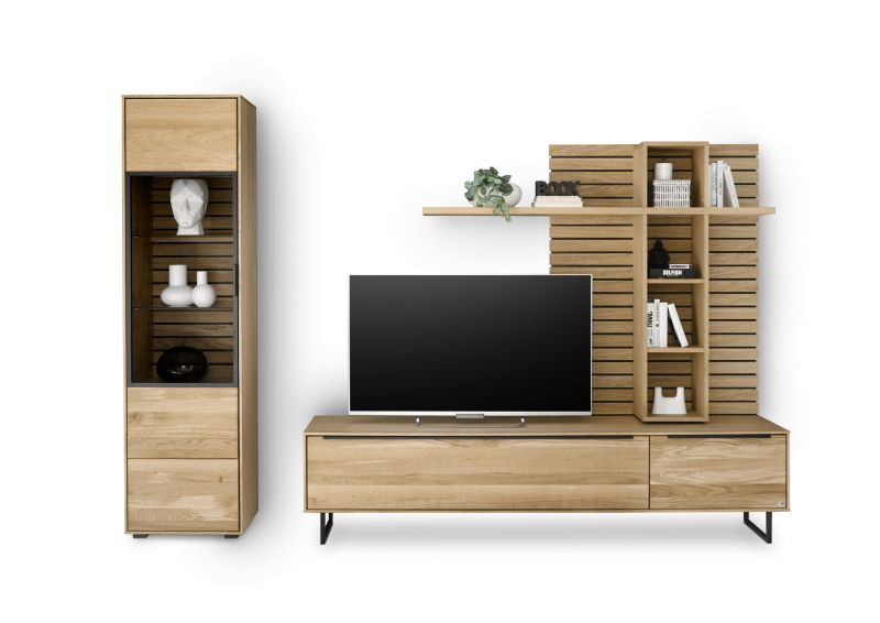 set one by Musterring Wohnwand Jackson Die Sichtbarkeit der Holzstruktur und Äste sind Teil der individuellen Ausstrahlung jedes einzelnen Möbelstückes. Da es sich um ein Naturprodukt handelt, kann sich die Oberfläche verän Black Friday Preise