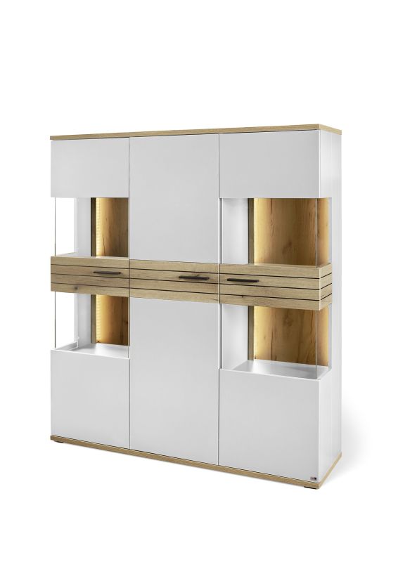 set one by Musterring Vitrine Quincy Lichtgrau grau | im Angebot