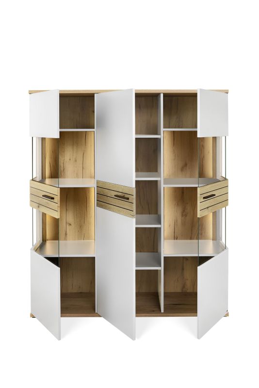 set one by Musterring Vitrine Quincy Lichtgrau grau | im Angebot