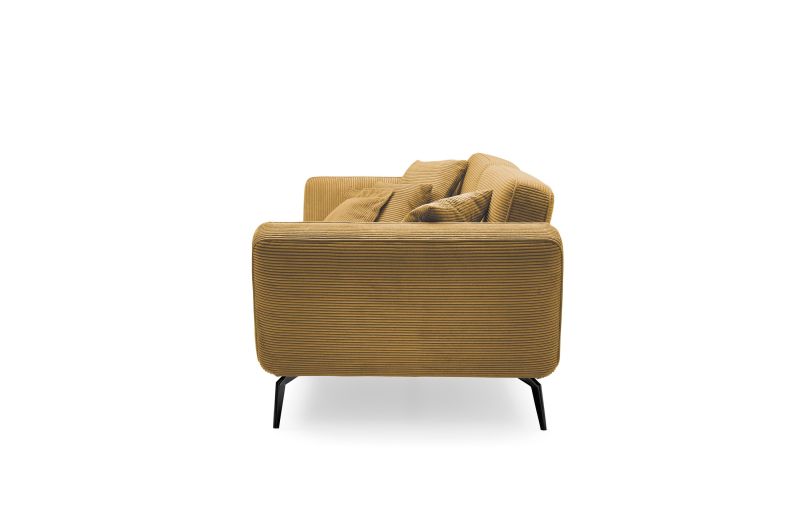 set one by Musterring Megasofa SO 4500 Lincoln 01 mustard,Sitzhöhe A (Standard), H 43 cm,Sitzkomfort PUR-Schaum (Standard),Fuß Metall schwarz matt braun | Super Rabatt