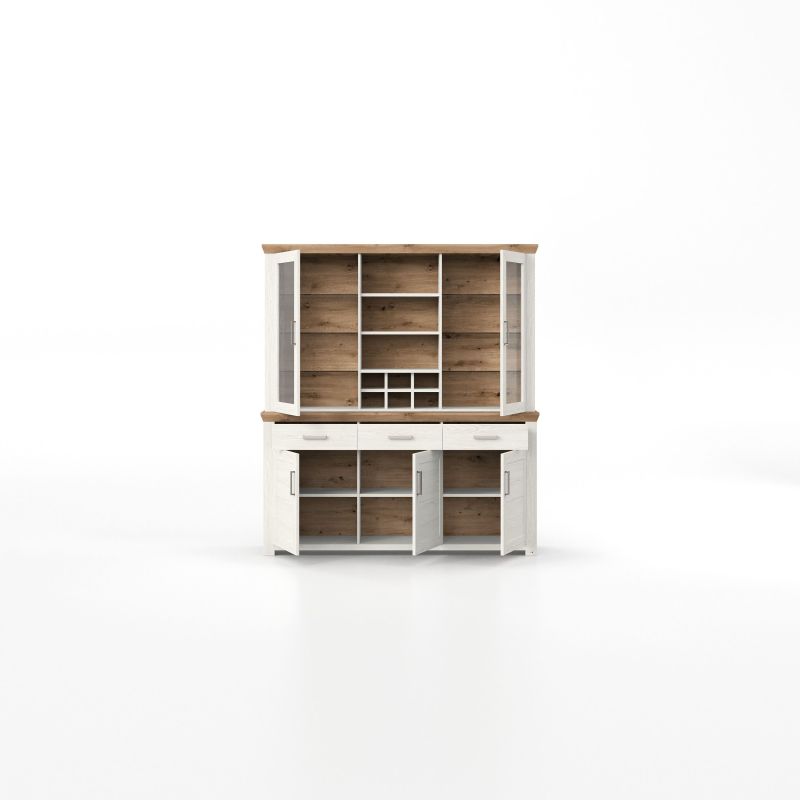 set one by Musterring Wohnwand york - Wohnen Vorschläge Pino-Aurelio-Nachbildung / Artisan-Eiche-Nachbildung weiß | Speichern exportieren
