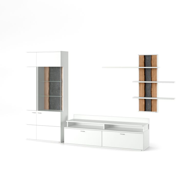 set one by Musterring Wohnwand tacoma Vorschläge Korpus, Wandborde, TV-Bänke, Esstische und Couchtische: Weiß Arctic, F weiß | Günstig kaufen