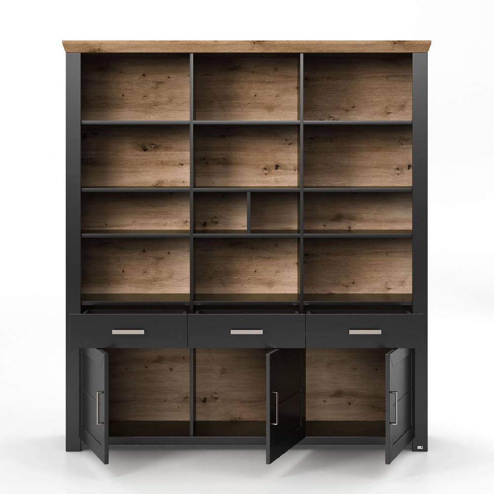 set one by Musterring Barschrank york - Wohnen Einzeltypen Graphite / Artisan-Eiche-Nachbildung schwarz | Zeitlich begrenztes Angebot
