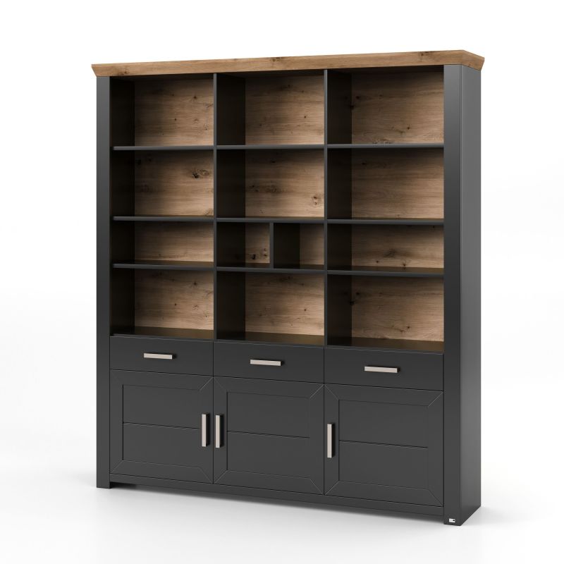 set one by Musterring Barschrank york - Wohnen Einzeltypen Graphite / Artisan-Eiche-Nachbildung schwarz | Zeitlich begrenztes Angebot
