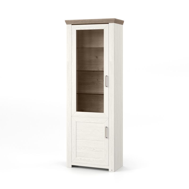 set one by Musterring Vitrine york - Wohnen Einzeltypen Pino-Aurelio-Nachbildung / Eiche-Nelson-Nachbildung braun | Große Rabatte