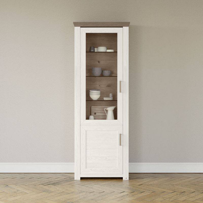 set one by Musterring Vitrine york - Wohnen Einzeltypen Pino-Aurelio-Nachbildung / Eiche-Nelson-Nachbildung braun | Große Rabatte