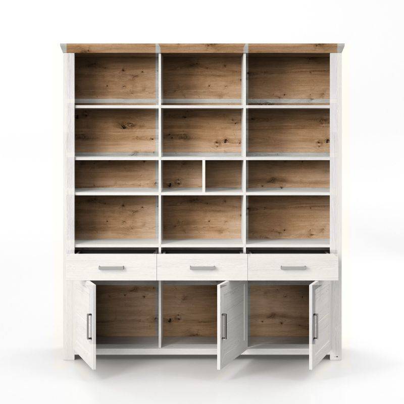 set one by Musterring Vitrine york - Wohnen Einzeltypen Pino-Aurelio-Nachbildung / Artisan-Eiche-Nachbildung weiß | Kauf eins, bekomm eins gratis