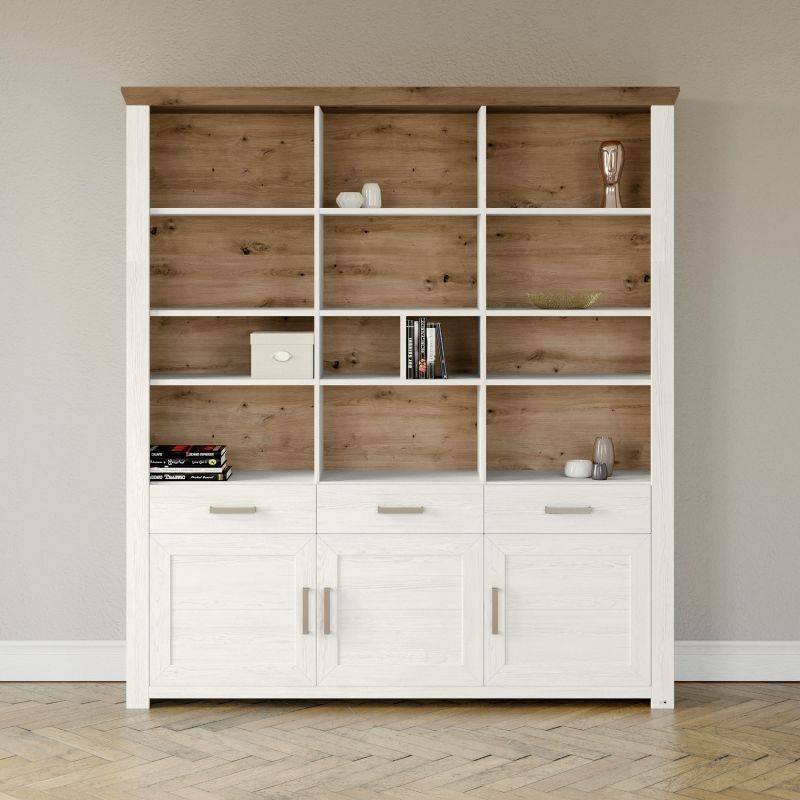 set one by Musterring Vitrine york - Wohnen Einzeltypen Pino-Aurelio-Nachbildung / Artisan-Eiche-Nachbildung weiß | Kauf eins, bekomm eins gratis