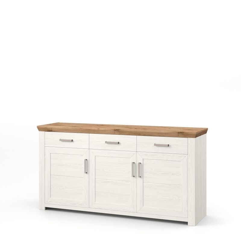 set one by Musterring Sideboard york - Wohnen Einzeltypen Pino-Aurelio-Nachbildung / Artisan-Eiche-Nachbildung weiß | Neueste Stile