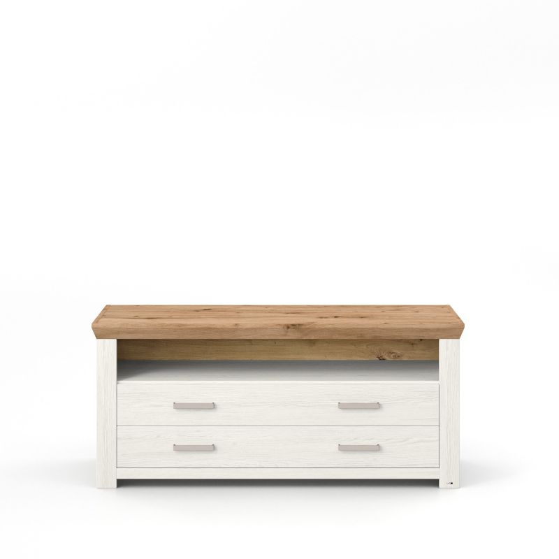 set one by Musterring Sideboard york - Wohnen Einzeltypen Pino-Aurelio-Nachbildung / Artisan-Eiche-Nachbildung weiß | Letzte 2 Tage