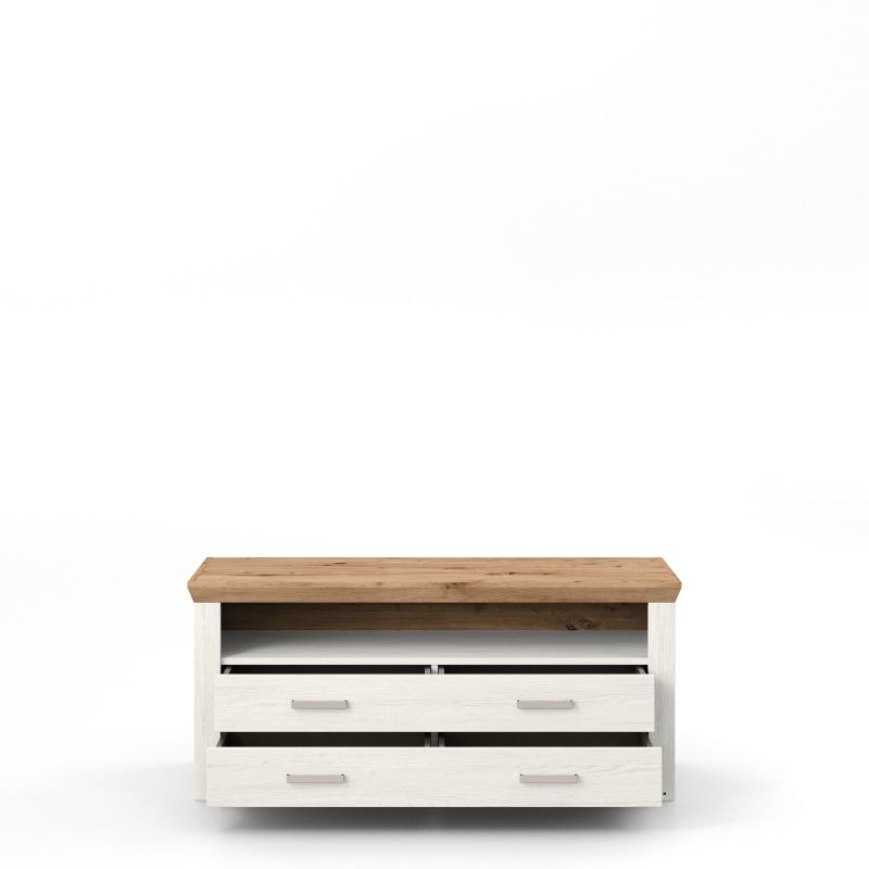 set one by Musterring Sideboard york - Wohnen Einzeltypen Pino-Aurelio-Nachbildung / Artisan-Eiche-Nachbildung weiß | Letzte 2 Tage
