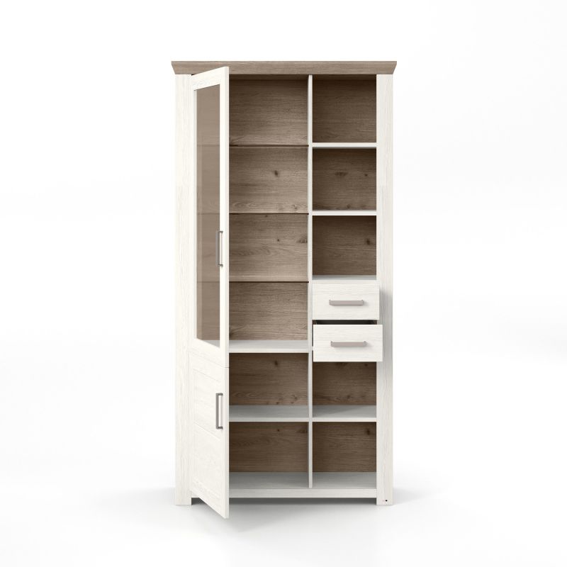 set one by Musterring Vitrine york - Wohnen Einzeltypen Pino-Aurelio-Nachbildung / Eiche-Nelson-Nachbildung braun | Bis zu 55% Rabatt