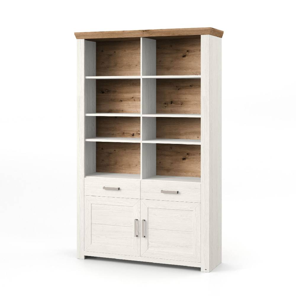 set one by Musterring Vitrine york - Wohnen Einzeltypen Pino-Aurelio-Nachbildung / Artisan-Eiche-Nachbildung weiß | Clearance-Verkauf