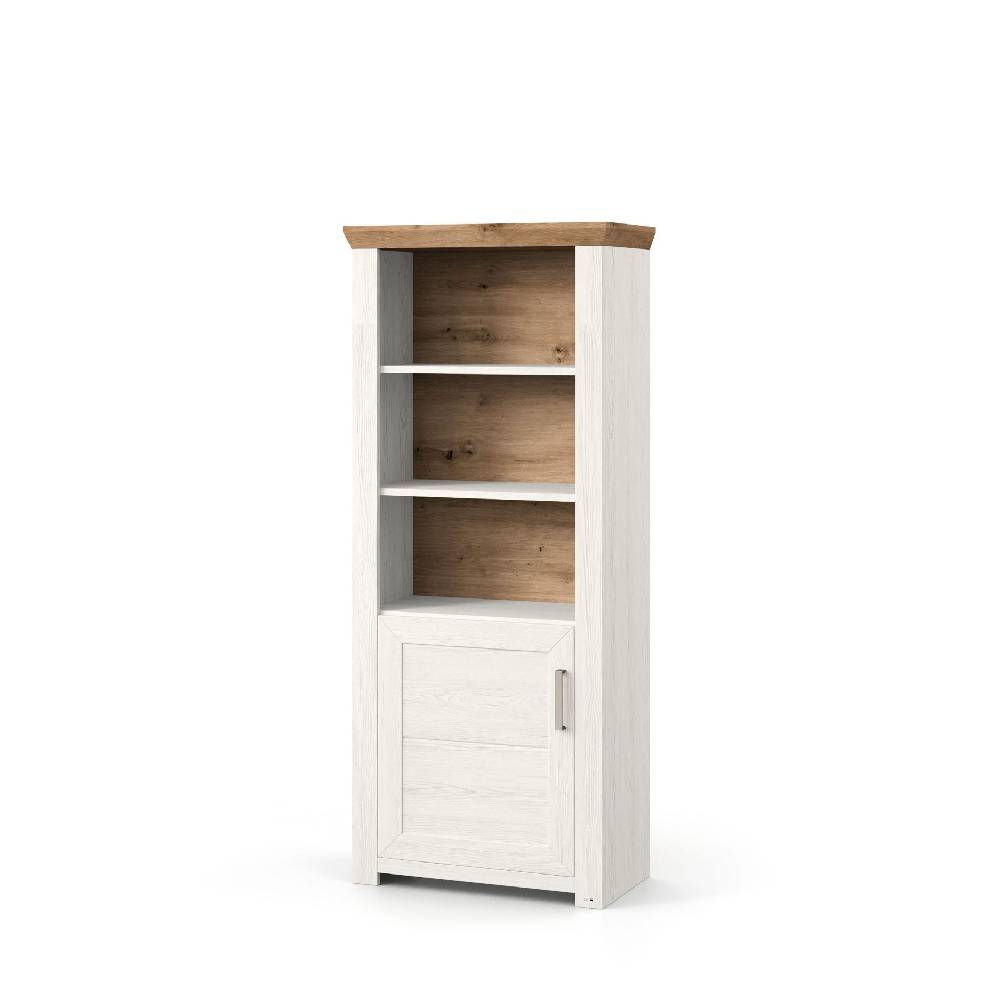 set one by Musterring Vitrine york - Wohnen Einzeltypen Pino-Aurelio-Nachbildung / Artisan-Eiche-Nachbildung weiß | Kostenloser Versand international